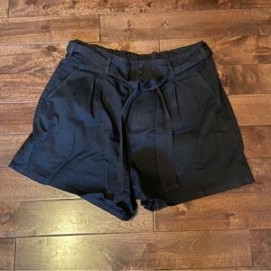 Denver Hayes Belted Waist Paper Bag Shorts
